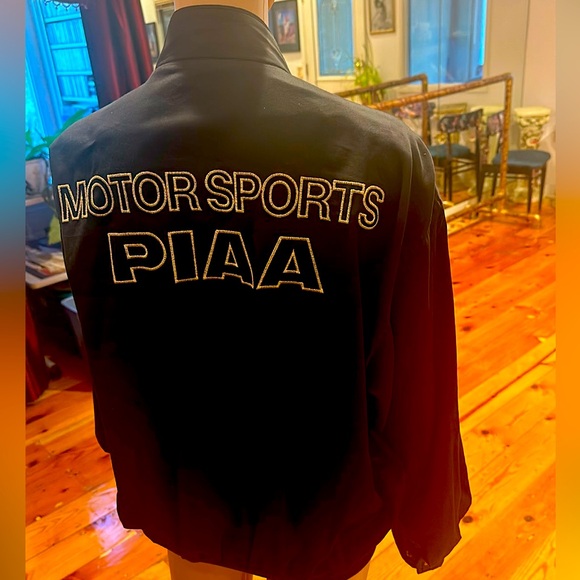 Unisex black with gold embroidery PIAA Racing designer Jacket/windbreaker. - Picture 1 of 9